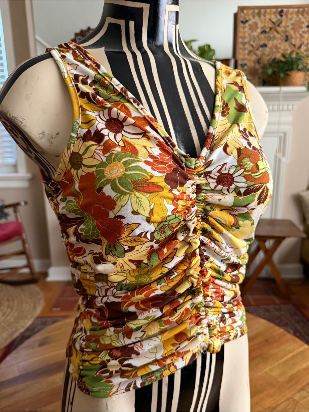 Y2K Ruched Sleeveless Top